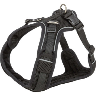 Premium FlexMesh sele, bred, XS-S: 40-57 cm/15 mm, svart