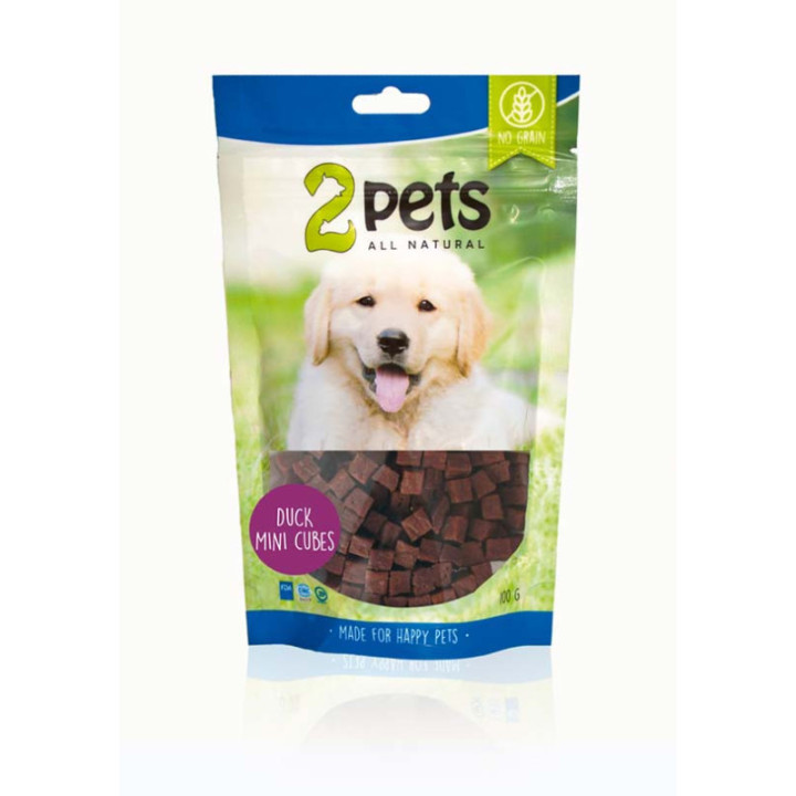 2pets Dogsnack Anka MiniCubes