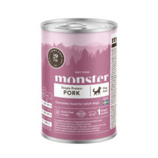 Monster Hund Vuxen Singelprotein Fläsk Burk 400 g