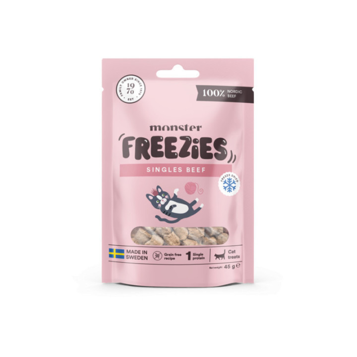 Monster Kattgodis Freezies Nöt 45 g