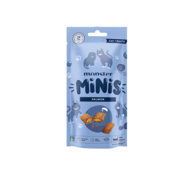 Monster Kattgodis Minis Lax 60 g