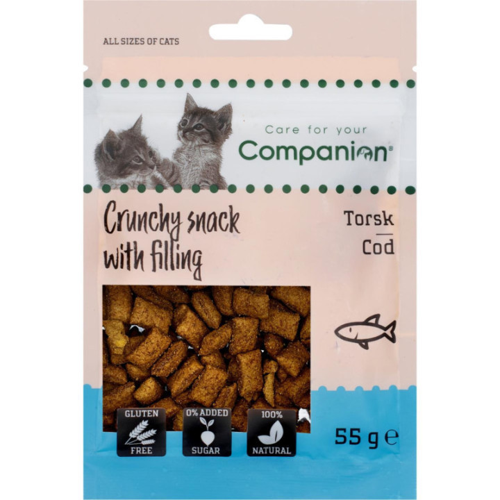 Companion katt krispig snack med fyllning