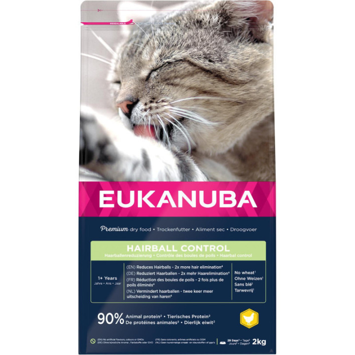 Eukanuba Katt Vuxen Hårbollskontroll 2 kg