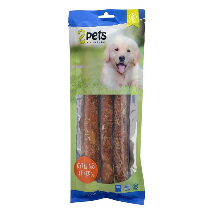 2pets Tuggrulle m kycklingfilé 28cm 3-pack, 250g