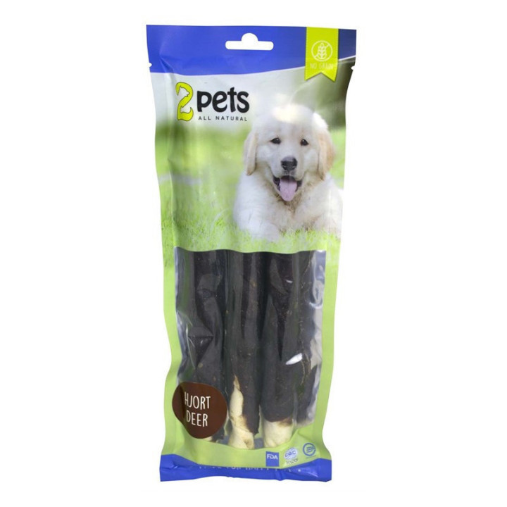2pets Tuggrulle m hjort 28cm 3-pack, 250g