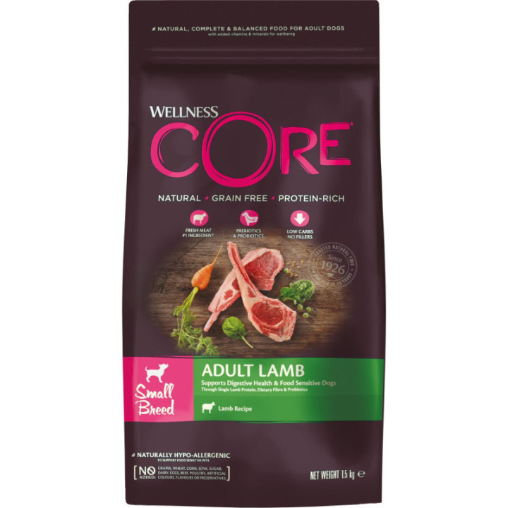 CORE Adult för små raser med lamm 1,5 kg