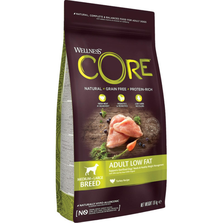 CORE Vuxen låg fett Kalkon Medium/Large 1,8 kg