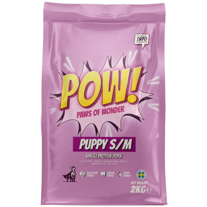 POW! Hund Valp S/M Fläsk 2 kg
