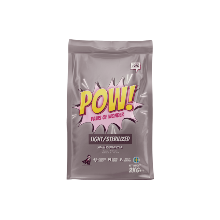 POW! Hund Light & Steriliserad 2 kg