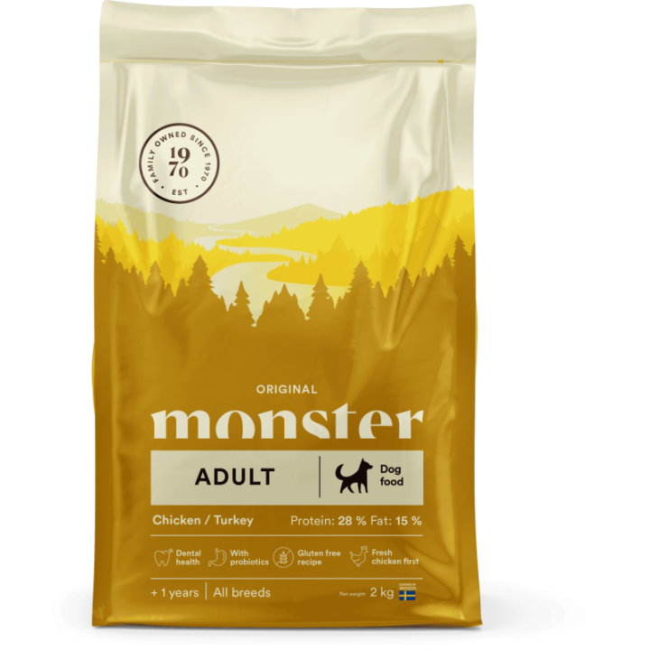 Monster Dog Orig. Vuxen Kyckling /Kalkon 2 kg