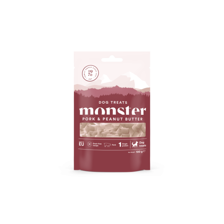 Monster Hundgodis Ugnsbakad fläsk/Jordnöt 100 g