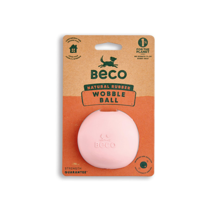 Hundleksak Wobble ball Rosa Beco