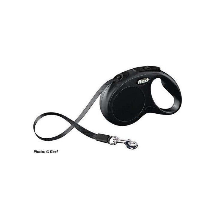 flexi New CLASSIC , S: 5 m band, svart